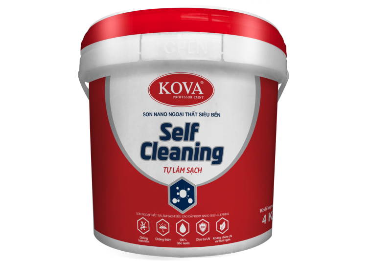 Sơn ngoại thất tự làm sạch KOVA NANO SELF-CLEANING (loại bóng)